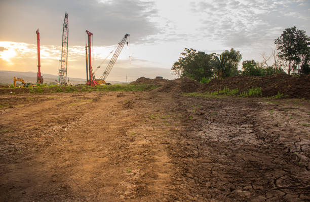 istock Flat land for a large toll road project 1775607963