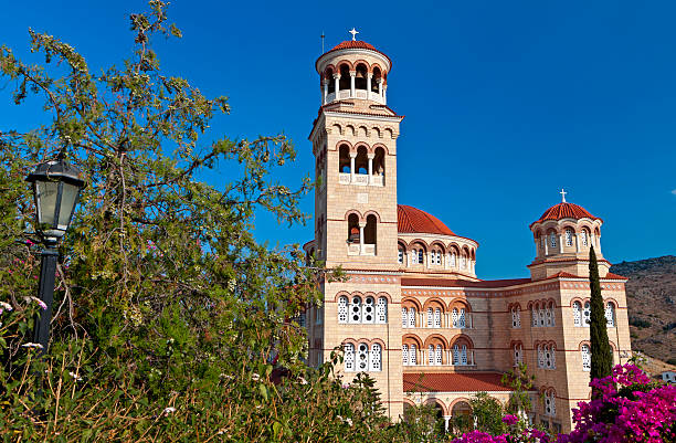 Saint Nektarios church at Aegina island in Greece
