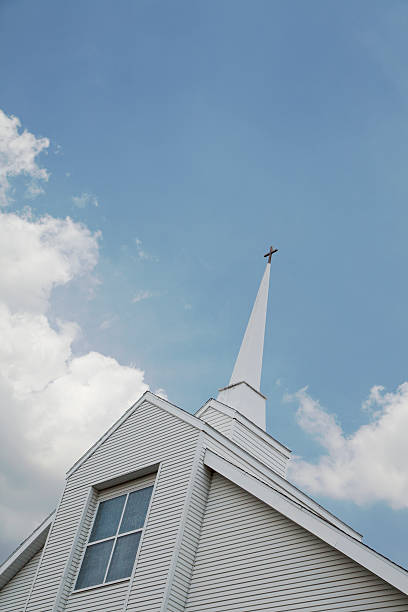 Country Church Steeple stock photo