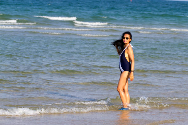 istock Woman body beautiful relax on beach 1775637307