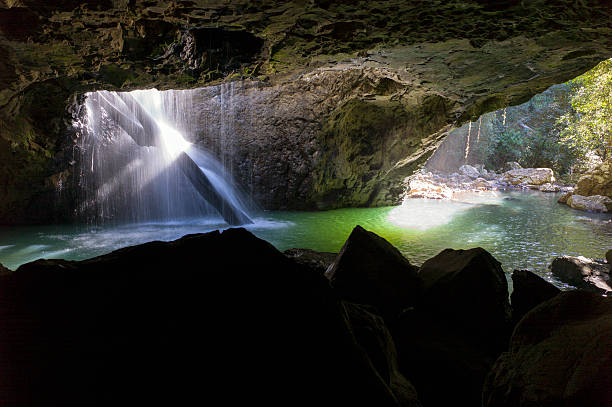istock Rainbow falls running through Natural Bridge 177566750