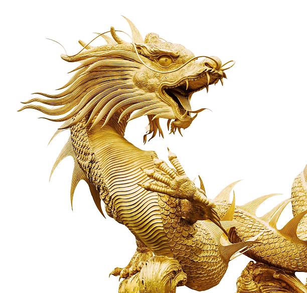 istock Giant golden Chinese dragon 177568339