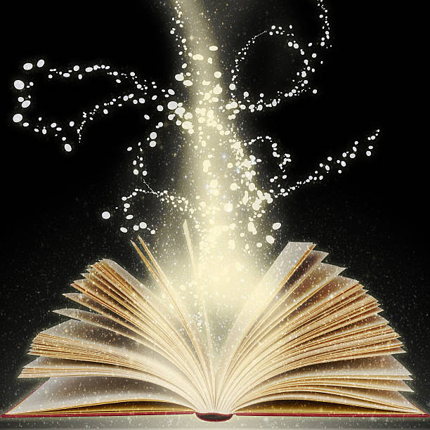 istock Book with light beams coming from its open pages 177569630