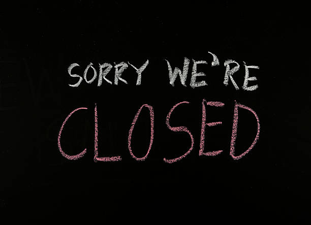 istock sorry we are closed on blackboard 177569676