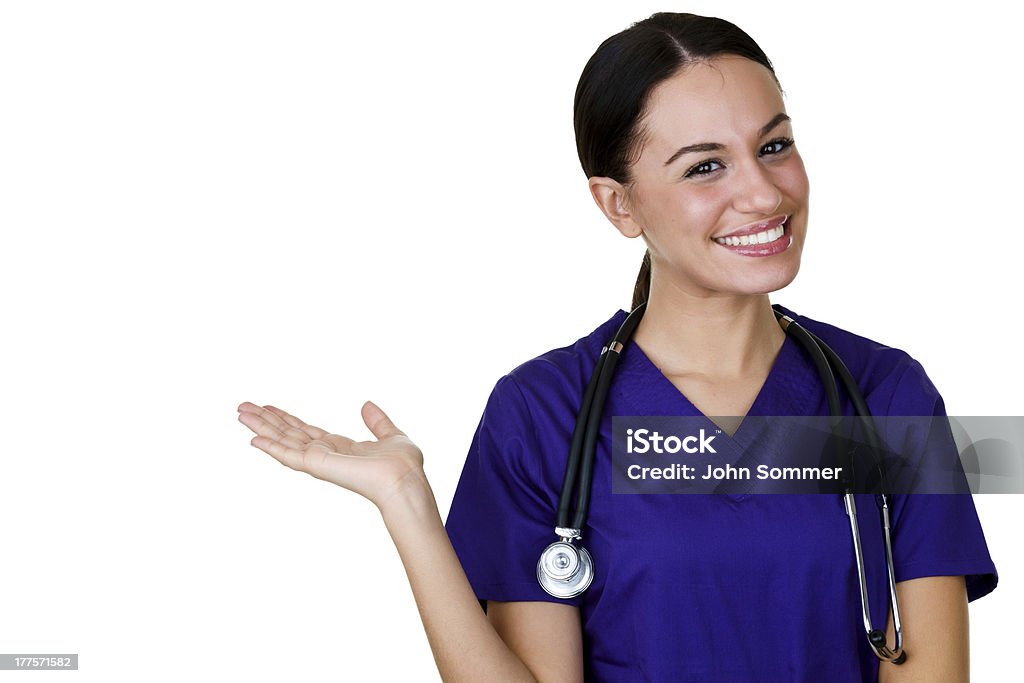 Krankenschwester mit Textfreiraum - Lizenzfrei Fröhlich Stock-Foto