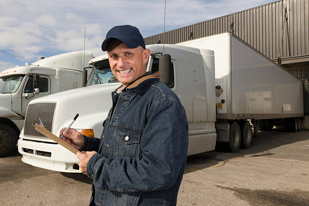 istock Truck Driver and Warehouse 177572137
