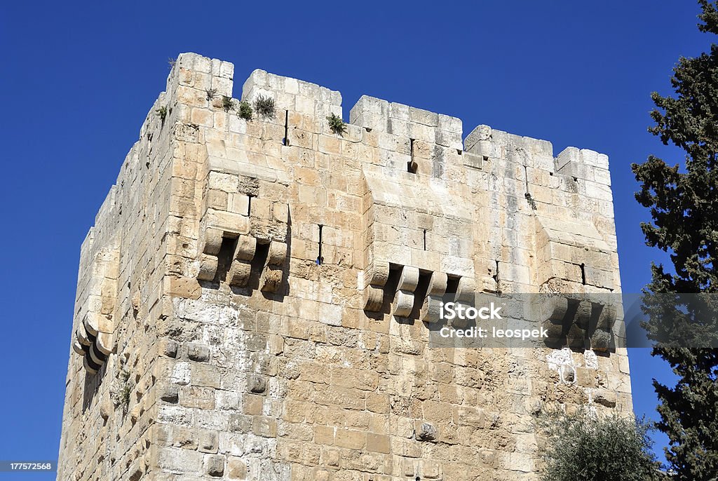 City wall der Altstadt von Jerusalem. - Lizenzfrei Alt Stock-Foto