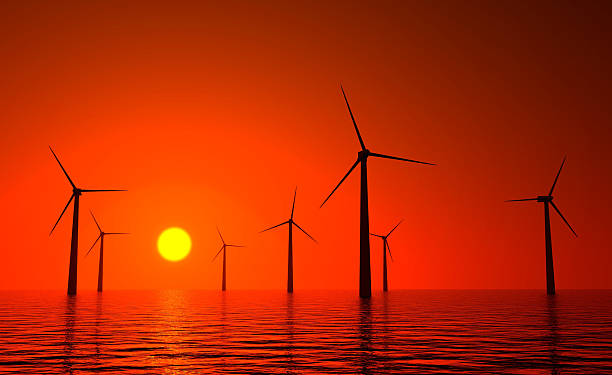 istock 3d wind turbines producing energy in sea 177574103
