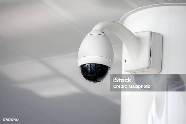 Security Camera At Airport Stock Photo - Download Image Now - Alertness, Architectural Dome, Big Brother - Orwellian Concept