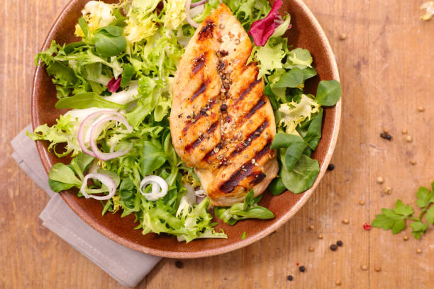 istock grilled chicken breast with fresh lettuce 1775795845