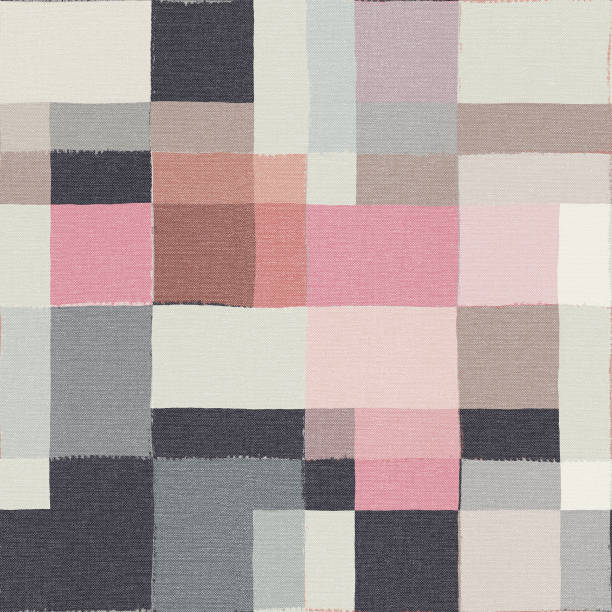 istock Rug seamless texture with geometric pattern, ethnic fabric, grunge background, boho style pattern, 3d illustration 1775797941