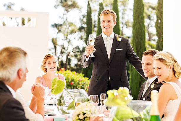 istock Best Man Raising A Toast During Wedding Reception 177580782
