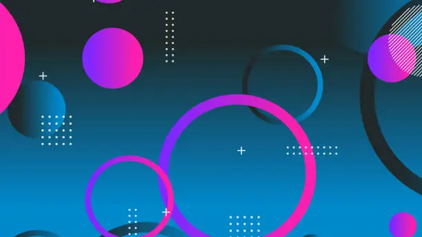 Vector illustration of Abstract minimal gradient geometric circle background