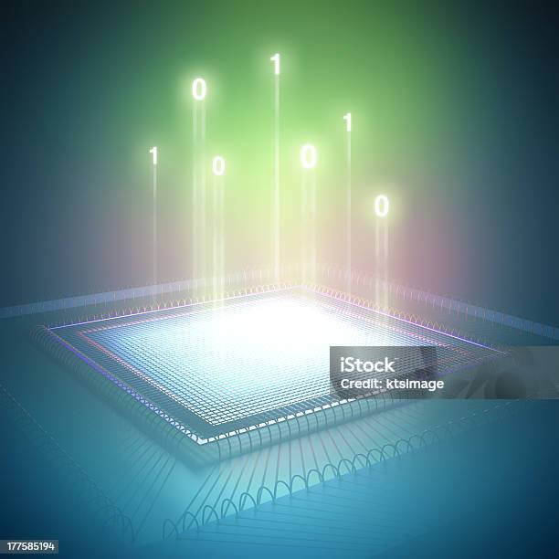 Foto de Código Binário e mais fotos de stock de CPU - CPU, Chip de computador, Ciência