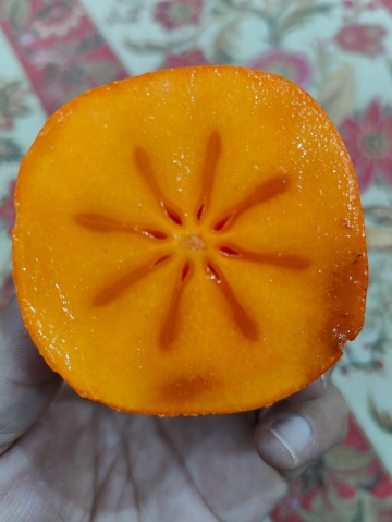 Persimmon fruit beautiful inside