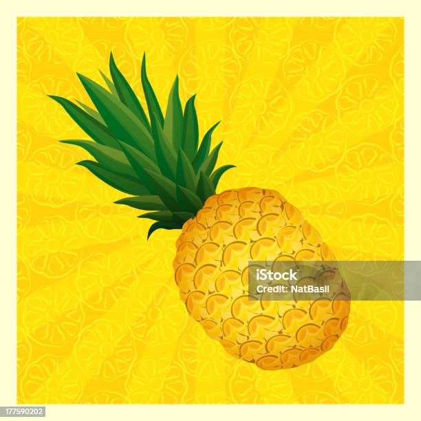 Fond Jaune Ananas Vecteurs libres de droits et plus d'images vectorielles de Abstrait - Abstrait, Agrume, Aliment