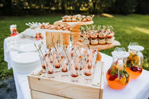 istock buffet table in the open air, a treat at a wedding 1775903627