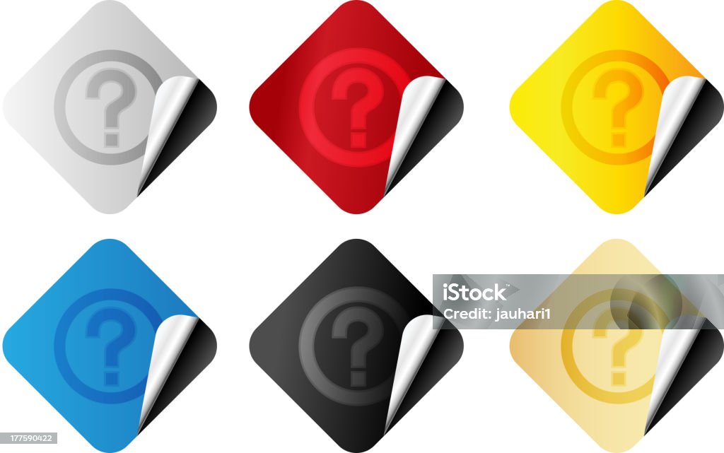 Sticker Label Point Label Sticker Stock Illustration - Download Image Now - Assistance, Cut ...