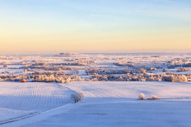 istock Scenic landscape view at rural winter landscape 1775910793