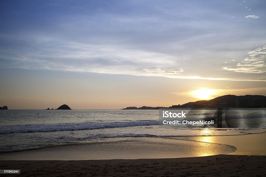 Sunset Sunset at the beach. Ixtapa, Zihuatanejo, Mexico. Backgrounds Stock Photo