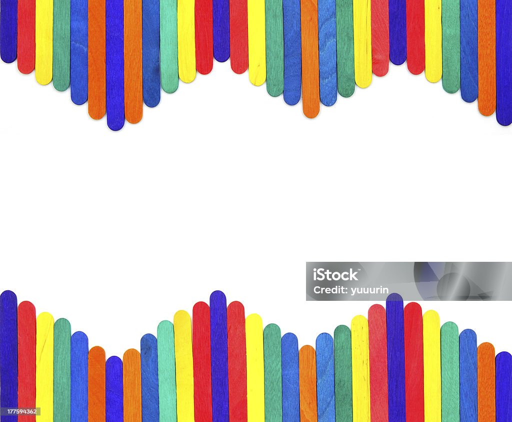 Gelato legno colorato stick - Foto stock royalty-free di Angolo - Forma