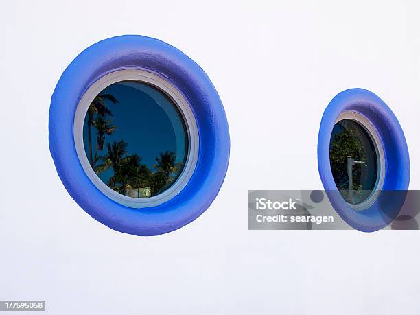 Two Round Art Deco Windows Stock Photo - Download Image Now - Art Deco, Art Deco District - Miami, Miami