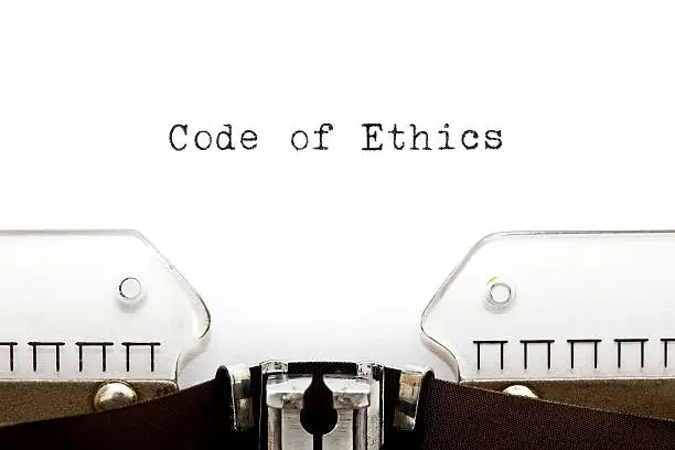 Photo of Code of Ethics Typewriter