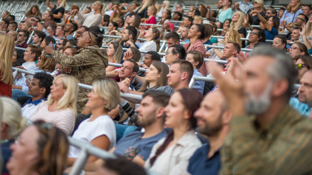 istock Large crowd in a football stadium 1775964347
