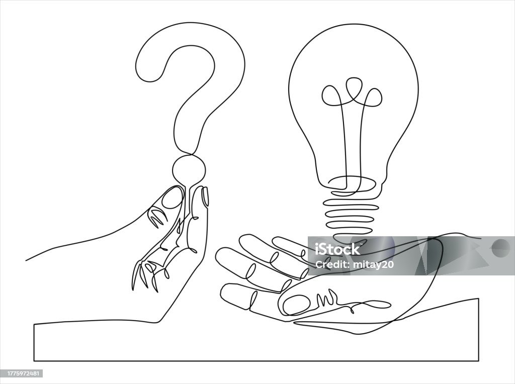 Solutions Drawing Continuous Single One Line Drawing Of Question And Answer Solving ...