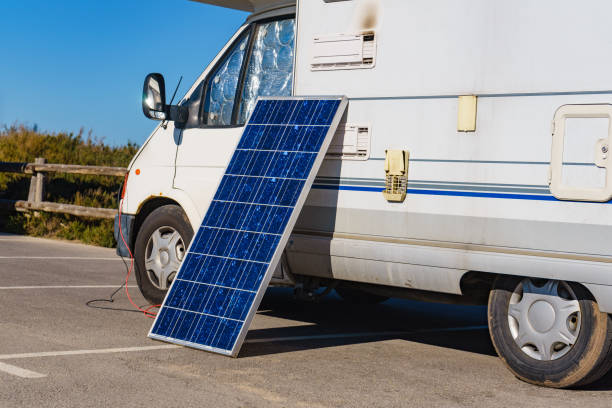 istock Solar photovoltaic panel at camper caravan 1775982675