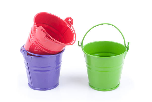 istock Three buckets of different colors. 177598438