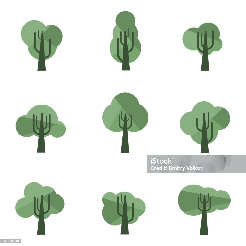 Original Tree Images Trees Set Of Designer Original Trees Isolated On A White Background ...