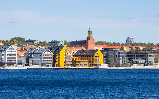 Waterfront of Östersund in Sweden, Scandinavia