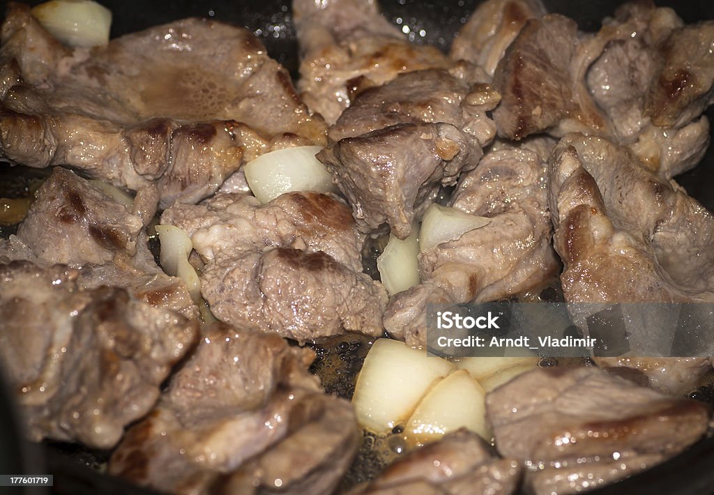 Fritto di carne. - Foto stock royalty-free di Alla griglia