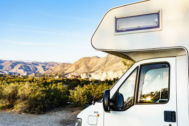 istock Camper rv in Tabernas desert nature, Spain 1776030647