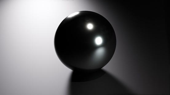Abstract silver sphere. Computer generated 3d render