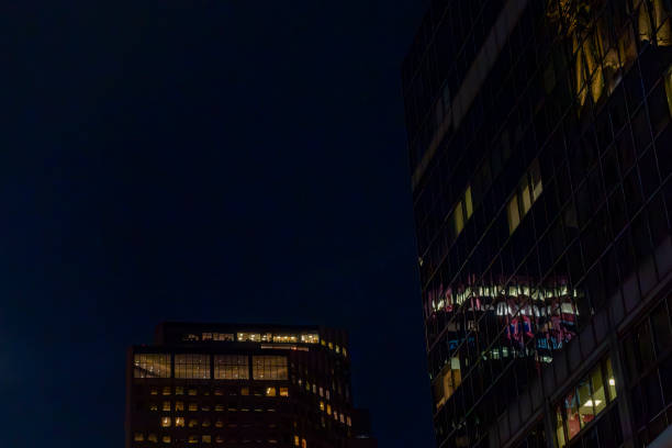 istock Custom House Tower reflection in the Financial District buildings in Boston 1776180679