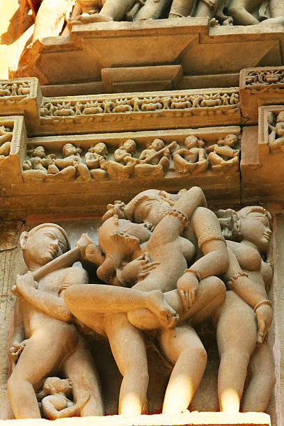 istock Erotic relief of Kajuraho temple 177618466