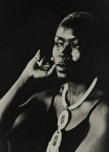 Artistic studio shot of a self-confident black woman.