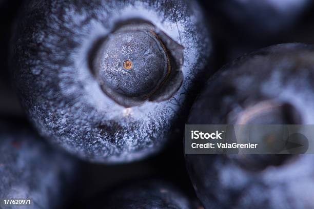 Dark Ripe Blueberries Macro Stock Photo - Download Image Now - Antioxidant, Berry Fruit, Blue