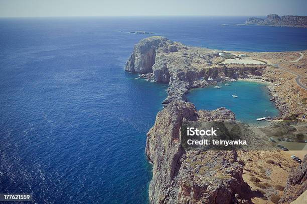 Rhodos Lindos Bay Stockfoto und mehr Bilder von Blau - Blau, Bucht, Europa - Kontinent