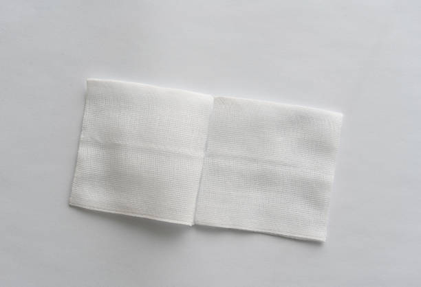 istock Gauze in square shape isolated on white background,top view 1776218781