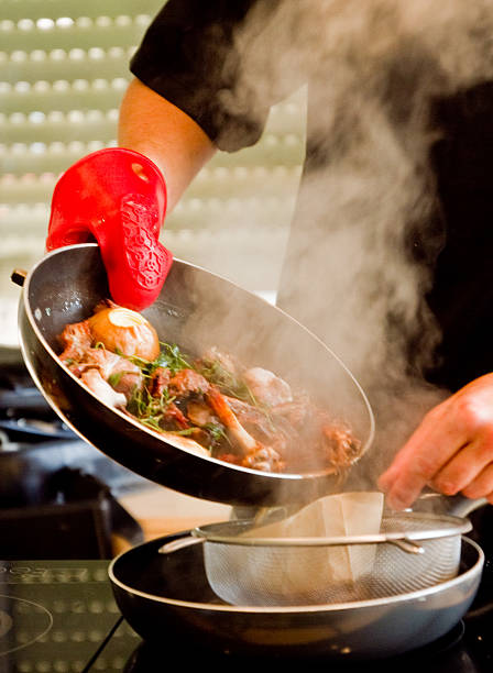 Cook cooked hot dish