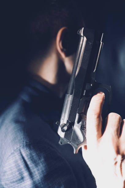 istock Spy thriller mafia boss assasin portrait 1776220404