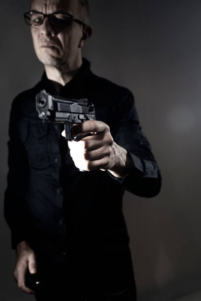 istock Spy thriller mafia boss assasin portrait 1776221516