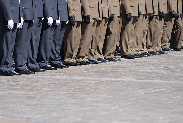 istock Navy suit soldiers in formation 177623193