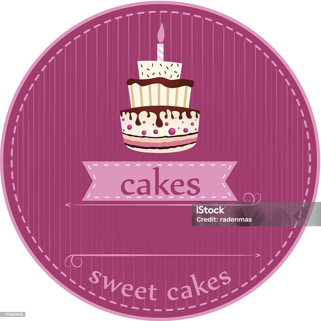 Torte di compleanno - arte vettoriale royalty-free di Amore