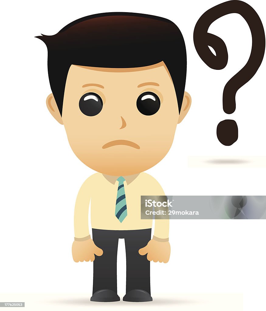 Cartoon Businessman With Feeling Sad And Frustrated Stock Illustration -  Download Image Now - iStock