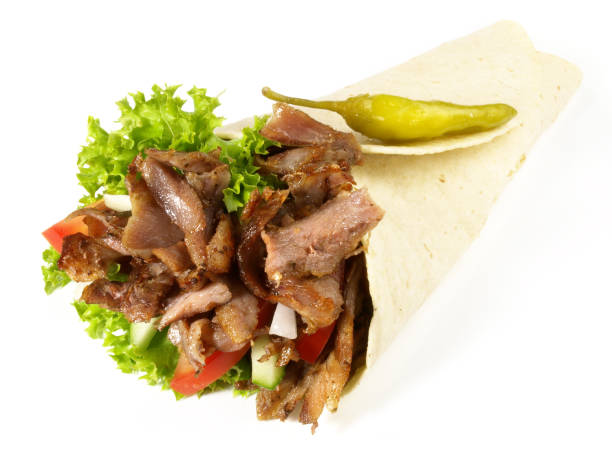 istock Durum Kebab Roll on white Background isolated on white Background 1776251520