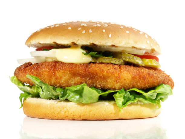 istock Fish Burger - Hamburger on White isolated on white Background 1776252086